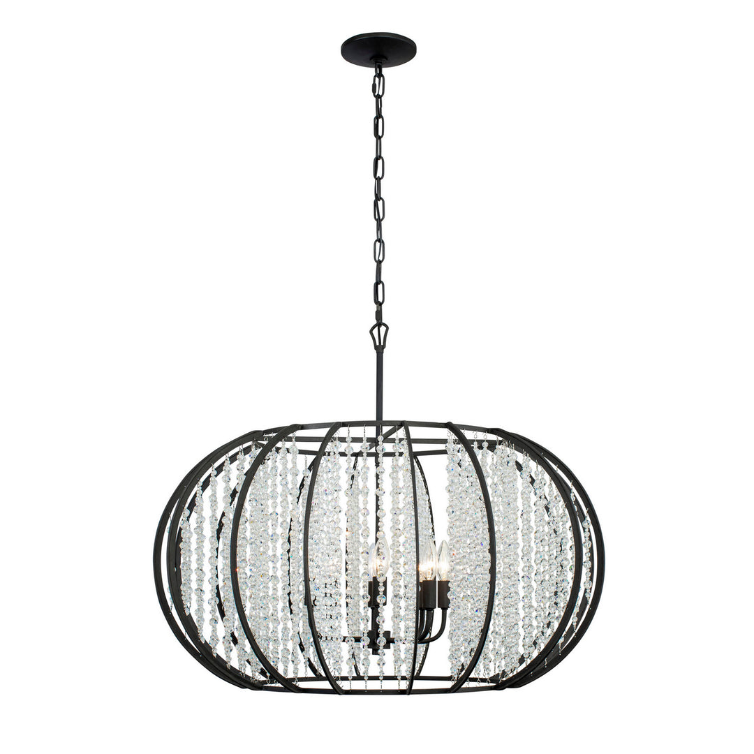 Varaluz Caesar 367P08CB Chandelier Light - Carbon