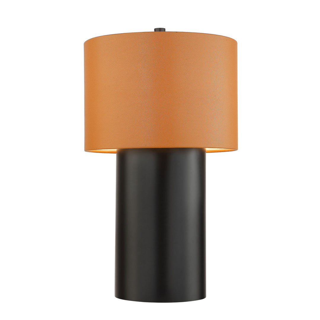 Varaluz Lighting 368T01BLC  Secret Agent Lamp Black/Camel Leather