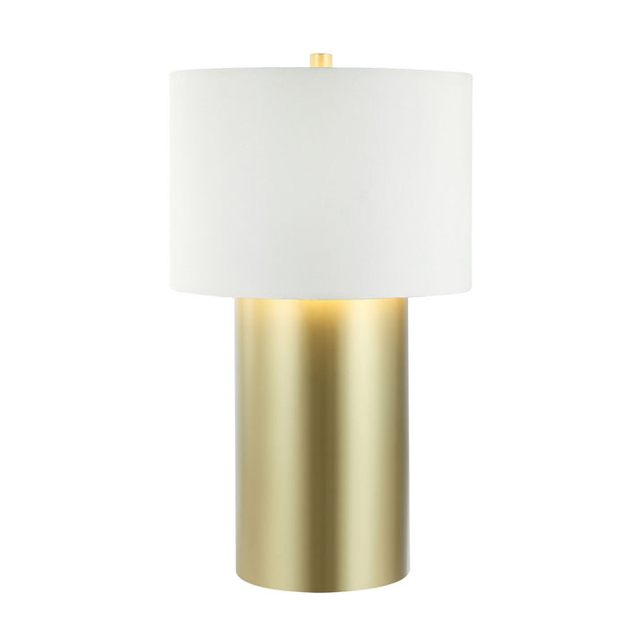 Varaluz Lighting 368T01GOW  Secret Agent Lamp Painted Gold/White Leather