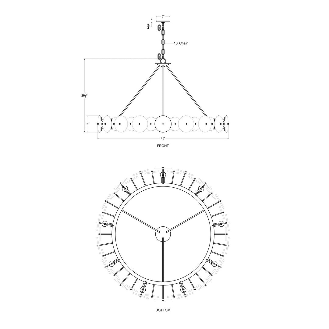 Varaluz Cosmos 370C09HG Chandelier Light - Havana Gold