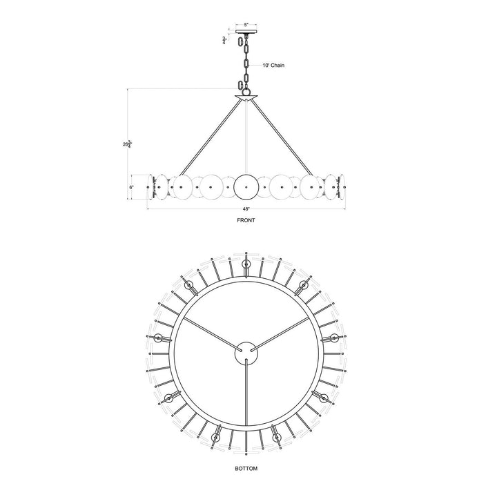 Varaluz Cosmos 370C09HG Chandelier Light - Havana Gold