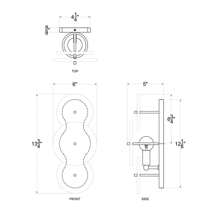 Varaluz Cosmos 370W01HG Wall Sconce Light - Havana Gold
