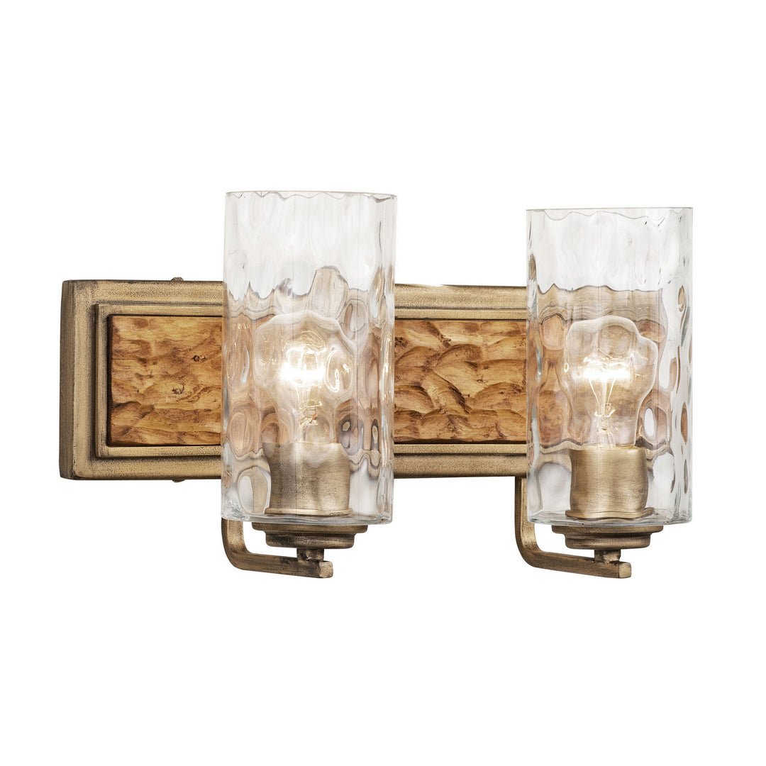 Varaluz Hammer Time 371B02HGC Bath Vanity Light 17 in. wide - Havana Gold/Cinnamon