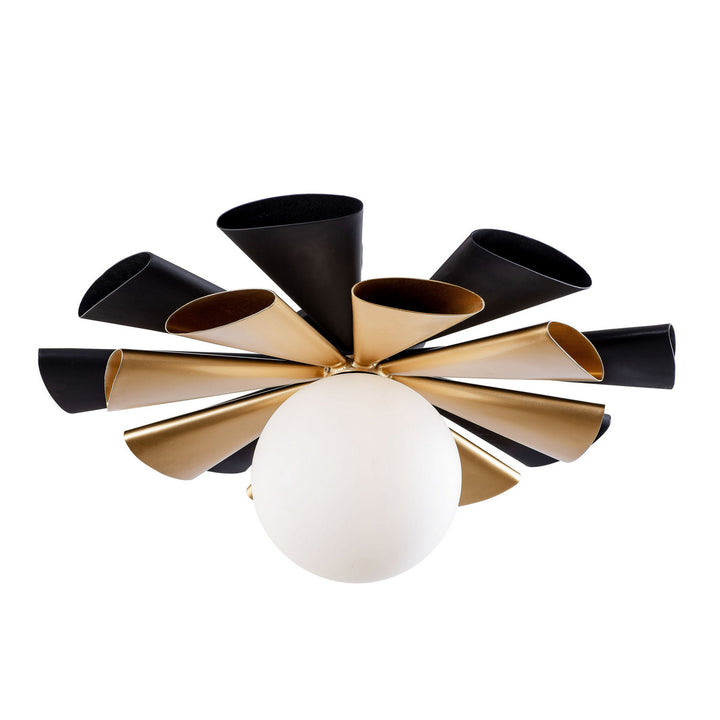 Varaluz Daphne 372S01LMBFG Ceiling Light - Matte Black/French Gold