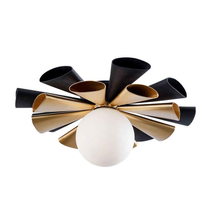 Varaluz Daphne 372S01MMBFG Ceiling Light - Matte Black/French Gold