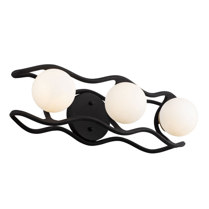 Varaluz Black Betty 374B03CBFG Bath Vanity Light 21 in. wide - Carbon/French Gold