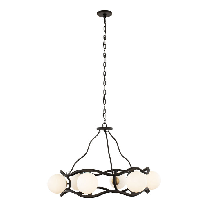 Varaluz Black Betty 374C06CBFG Chandelier Light - Carbon/French Gold