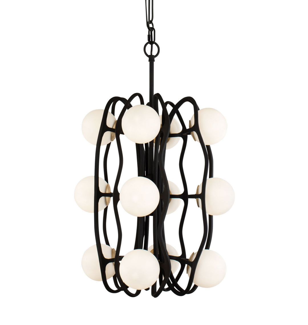 Varaluz Black Betty 374P12CBFG Pendant Light - Carbon/French Gold