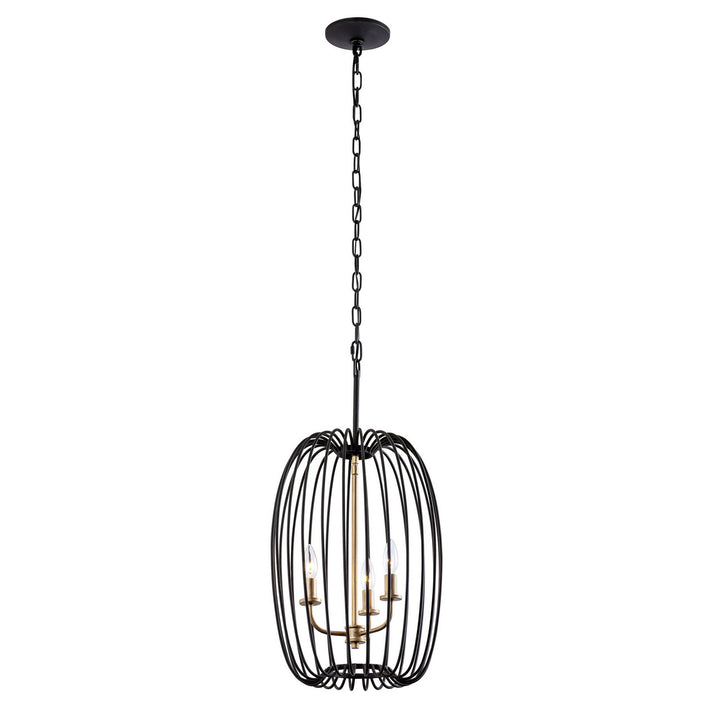 Varaluz Nico 375F03CBHG Pendant Light - Carbon/Havana Gold