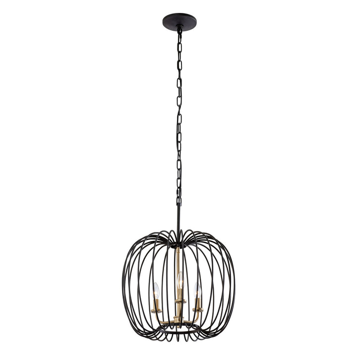 Varaluz Nico 375P03CBHG Pendant Light - Carbon/Havana Gold