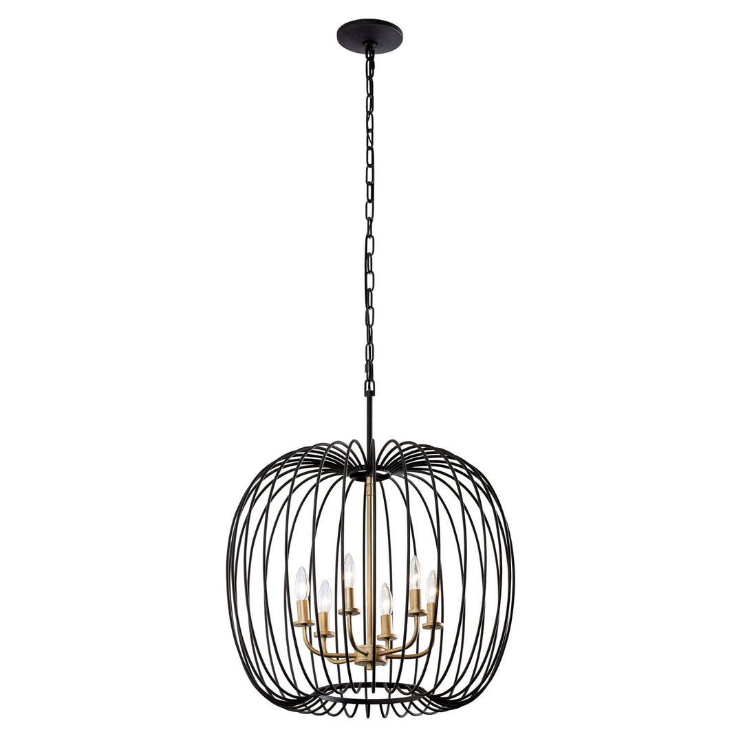 Varaluz Nico 375P06CBHG Pendant Light - Carbon/Havana Gold