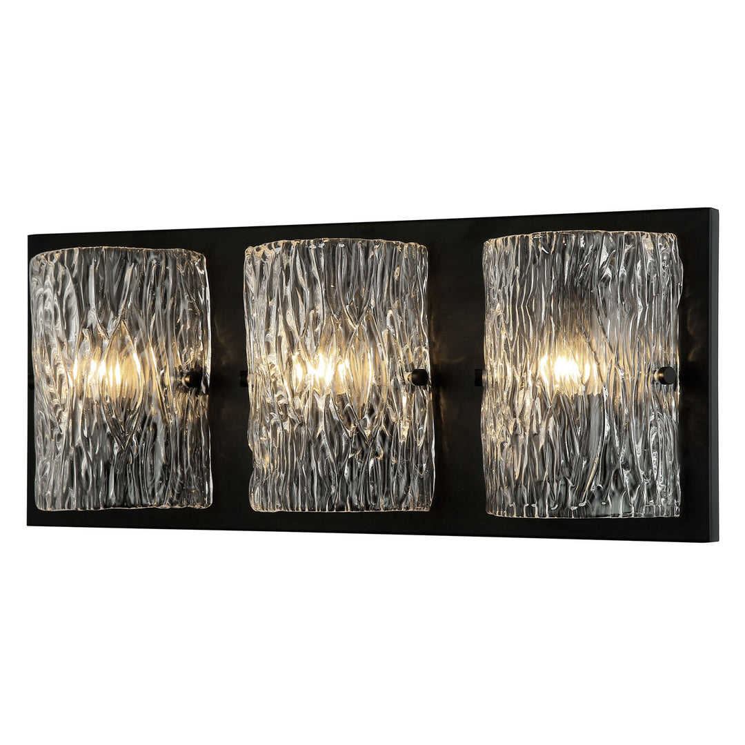Varaluz Morgan 376B03BL Bath Vanity Light 23 in. wide - Black