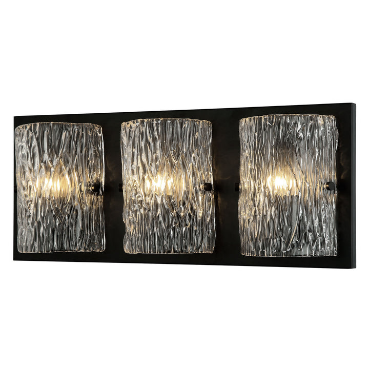 Varaluz Morgan 376B03BL Bath Vanity Light 23 in. wide - Black