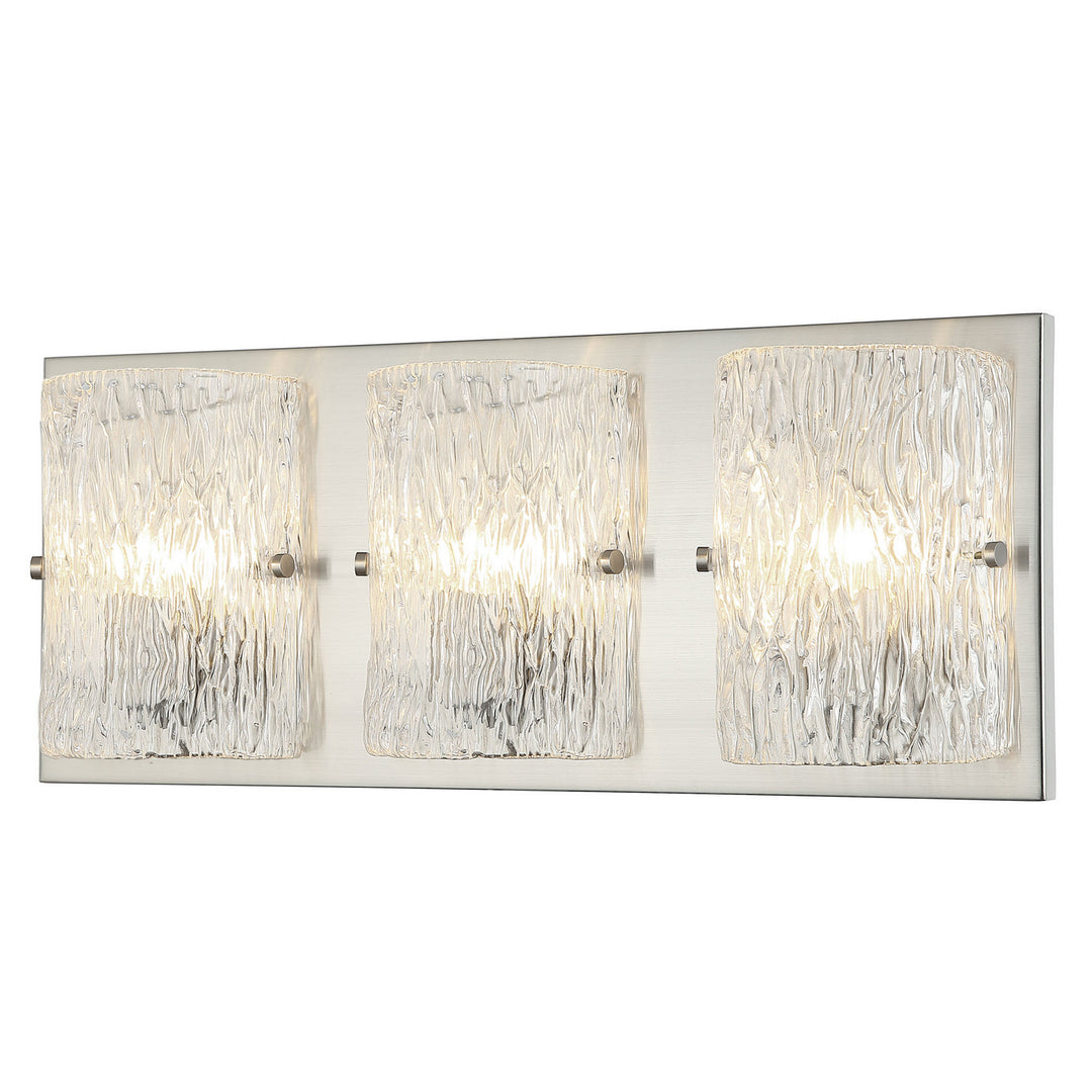 Varaluz Morgan 376B03BN Bath Vanity Light 23 in. wide - Brushed Nickel