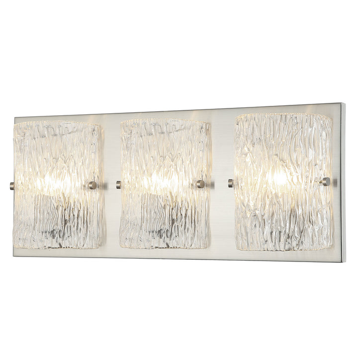 Varaluz Morgan 376B03BN Bath Vanity Light 23 in. wide - Brushed Nickel