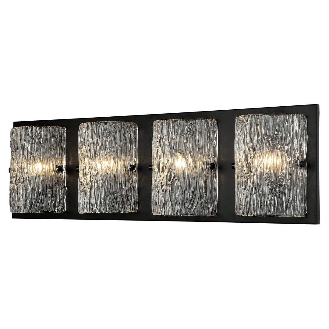 Varaluz Morgan 376B04BL Bath Vanity Light 31 in. wide - Black