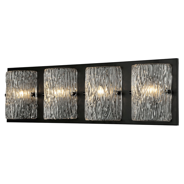 Varaluz Morgan 376B04BL Bath Vanity Light 31 in. wide - Black