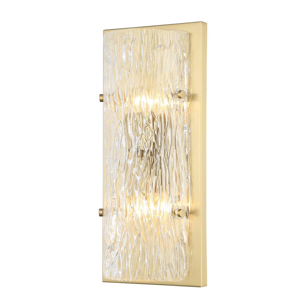 Varaluz Morgan 376W02SB Wall Sconce Light - Satin Brass