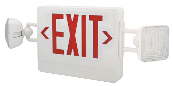 Elco Lighting EE97HR  Led Exit Sign And Emergency Light Combo Utility Light Two-Tone