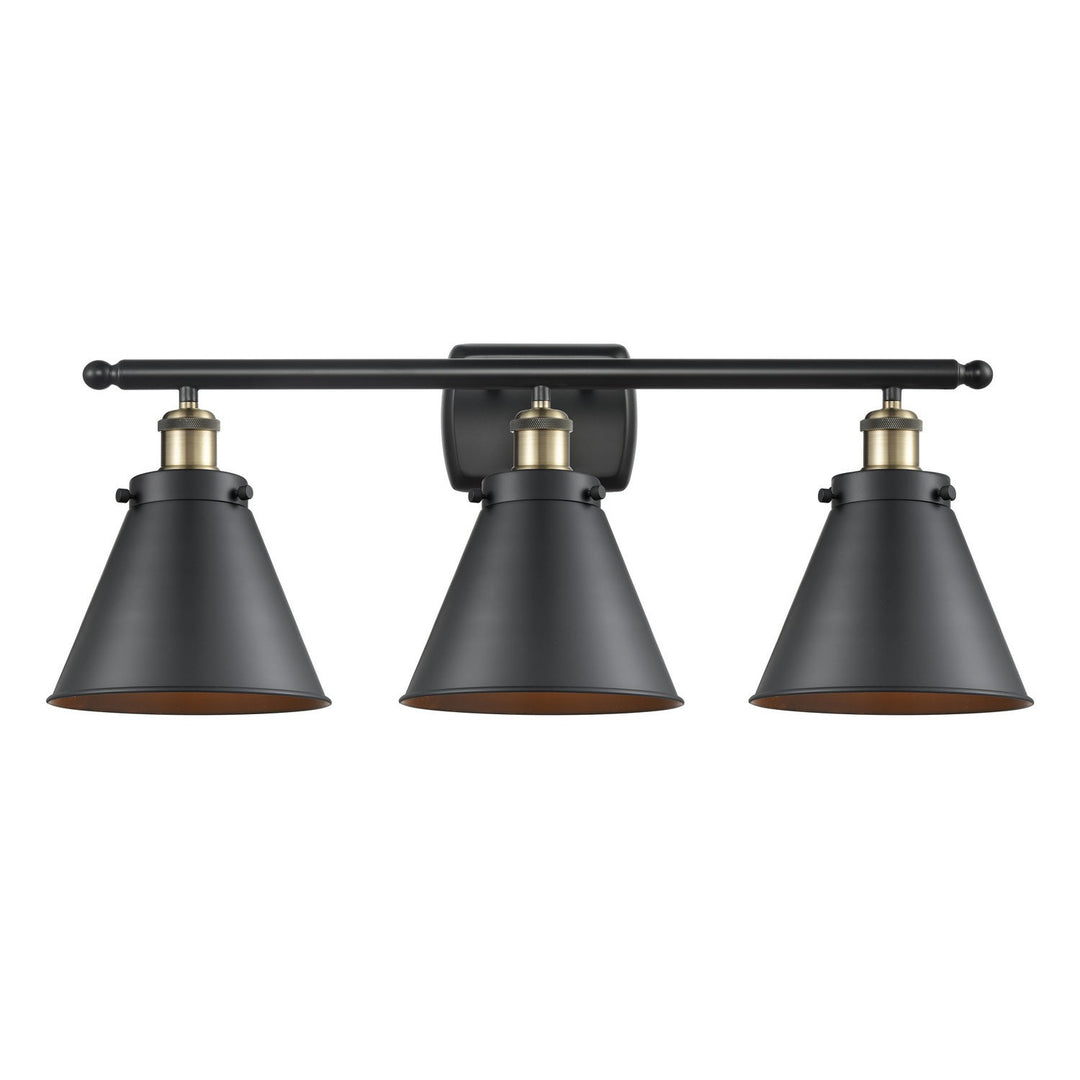 Innovations Ballston Urban 916-3W-BAB-M13-BK-LED Bath Vanity Light 26 in. wide - Black Antique Brass