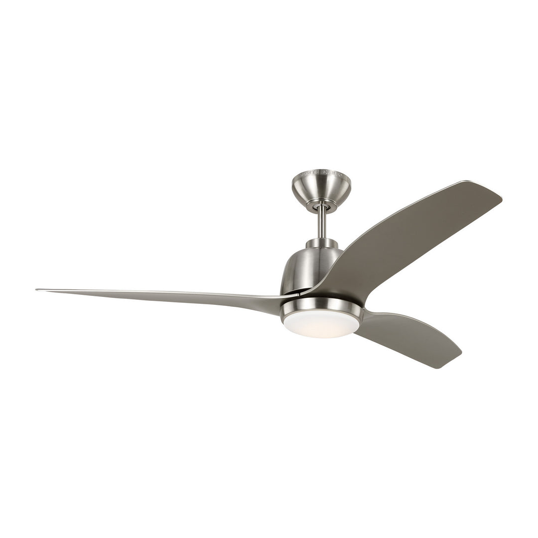 Visual Comfort Fan Avila 54 LED 3AVLR54BSD Ceiling Fan - Brushed Steel, Silver ABS/Silver ABS/