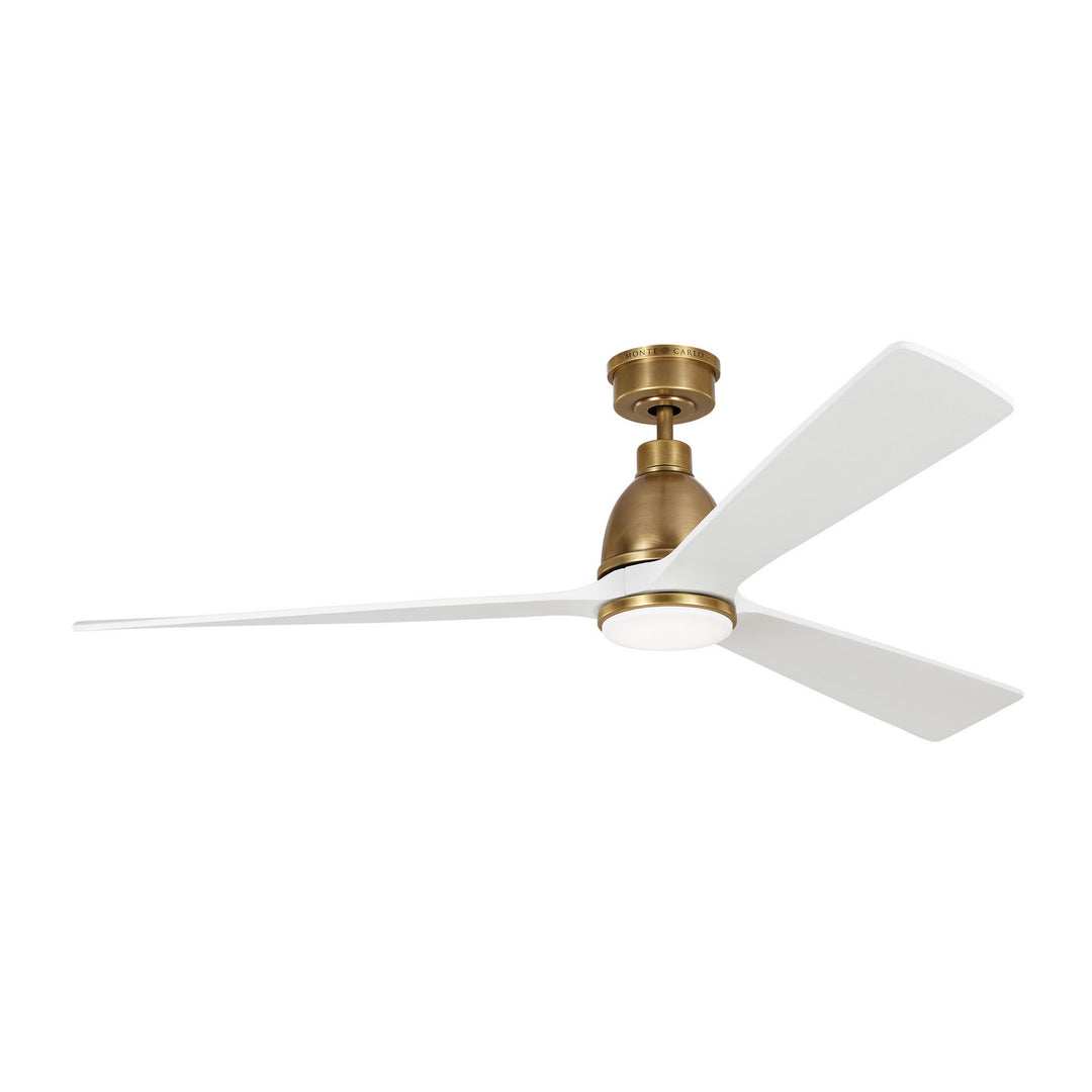 Visual Comfort Fan Bryden 60 Smart LED 3BRYSM60HABD Ceiling Fan - Hand Rubbed Antique Brass, Matte White/Matte White/