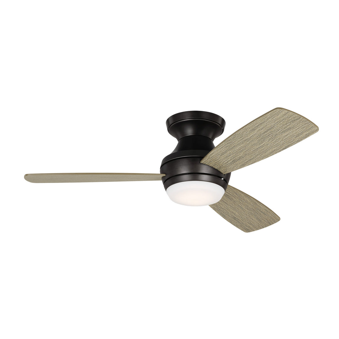 Visual Comfort Fan Ikon 44 Hugger LED 3IKR44AGPD Ceiling Fan - Aged Pewter, Light Grey Weathered Oak/Light Grey Weathered Oak/