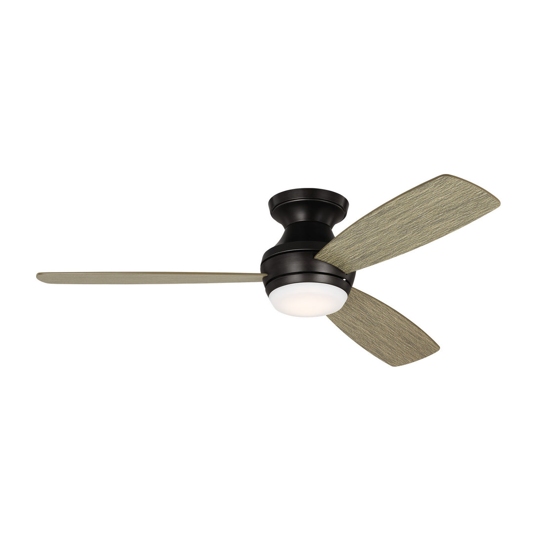 Visual Comfort Fan Ikon 52 Hugger LED 3IKR52AGPD Ceiling Fan - Aged Pewter, Light Grey Weathered Oak/Light Grey Weathered Oak/