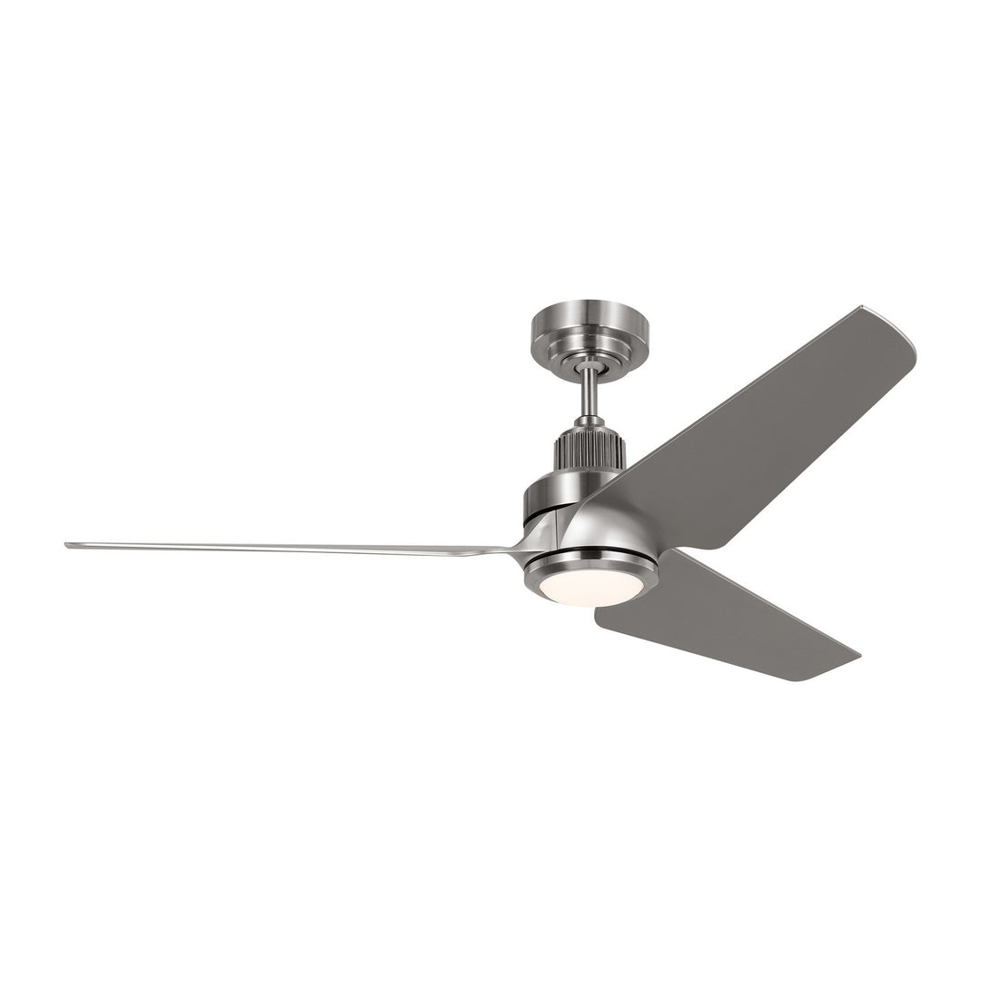 Visual Comfort Fan Ruhlmann 52 Smart LED 3RULSM52BSD Ceiling Fan - Brushed Steel, Silver ABS/Silver ABS/