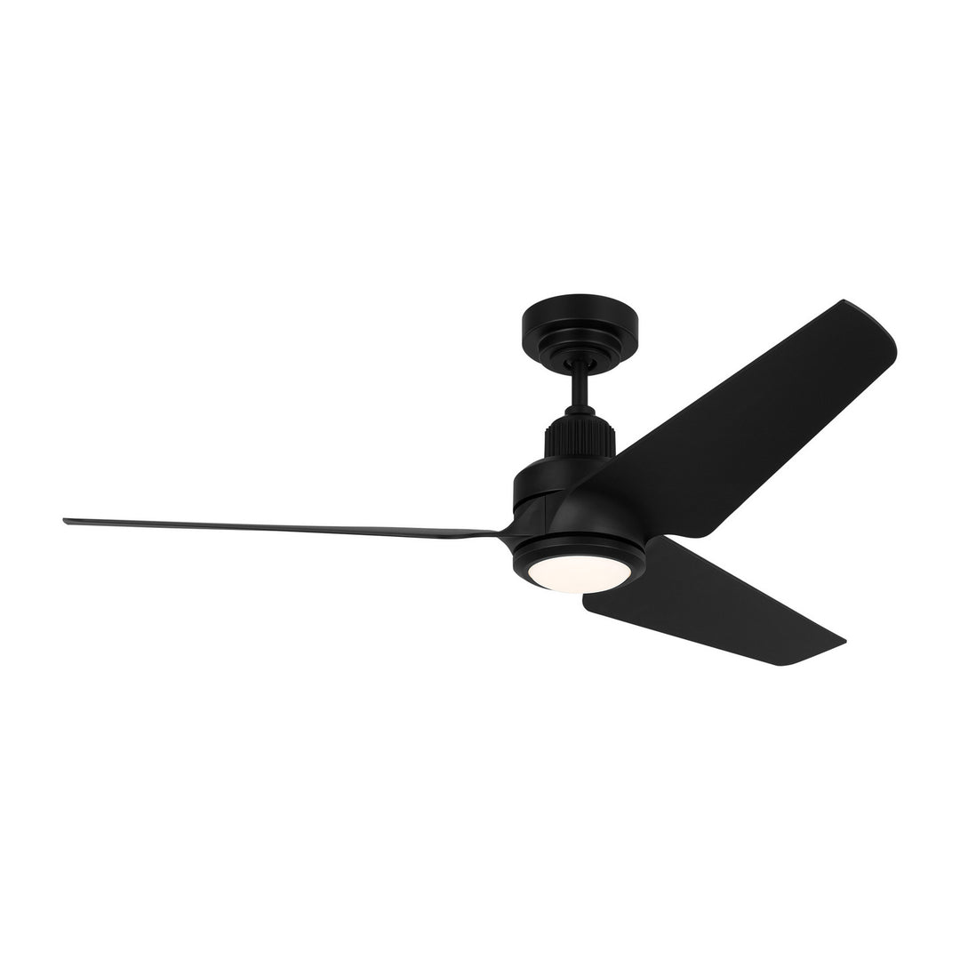 Visual Comfort Fan Ruhlmann 52 Smart LED 3RULSM52MBKD Ceiling Fan - Midnight Black, Midnight Black/Midnight Black/