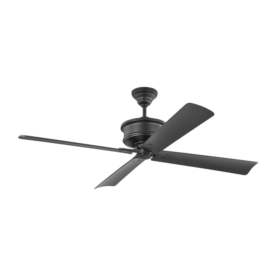 Visual Comfort Fan Subway 56 4SBWR56MBK Ceiling Fan - Midnight Black, Midnight Black/Midnight Black/