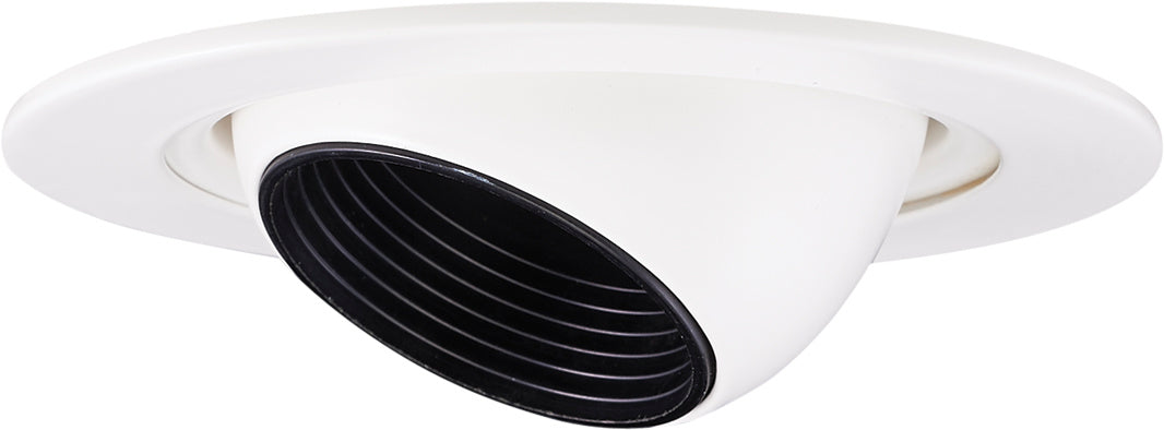 Elco Lighting EL1498B  Adjustable Eyeball With Baffle Trim Recessed Light White