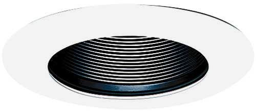 Elco Lighting EL304W  Wide Flange Baffle Trim Recessed Light White