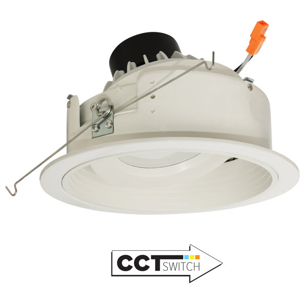 Elco Lighting EL376CT5W  Led Adjustable Phenolic Baffle With Gimbal Recessed Light White