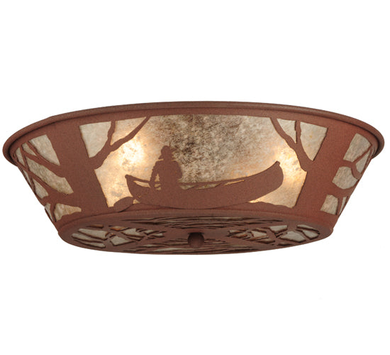 Meyda Tiffany Canoe At Lake 127250 Ceiling Light - Red Rust
