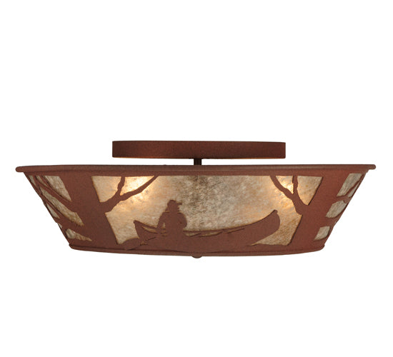 Meyda Tiffany Canoe At Lake 127250 Ceiling Light - Red Rust