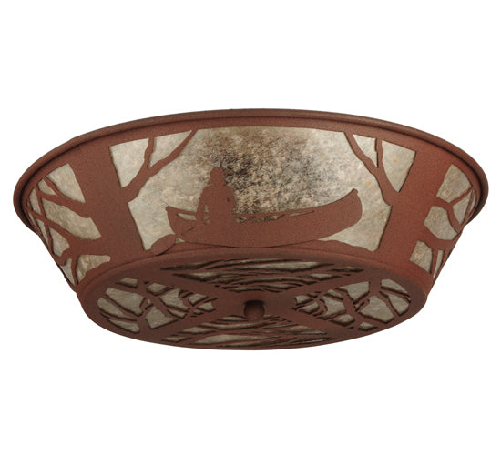 Meyda Tiffany Canoe At Lake 127250 Ceiling Light - Red Rust