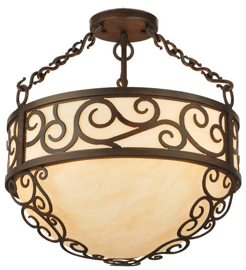 Meyda Tiffany Lilliana 127253 Ceiling Light - Red Rust