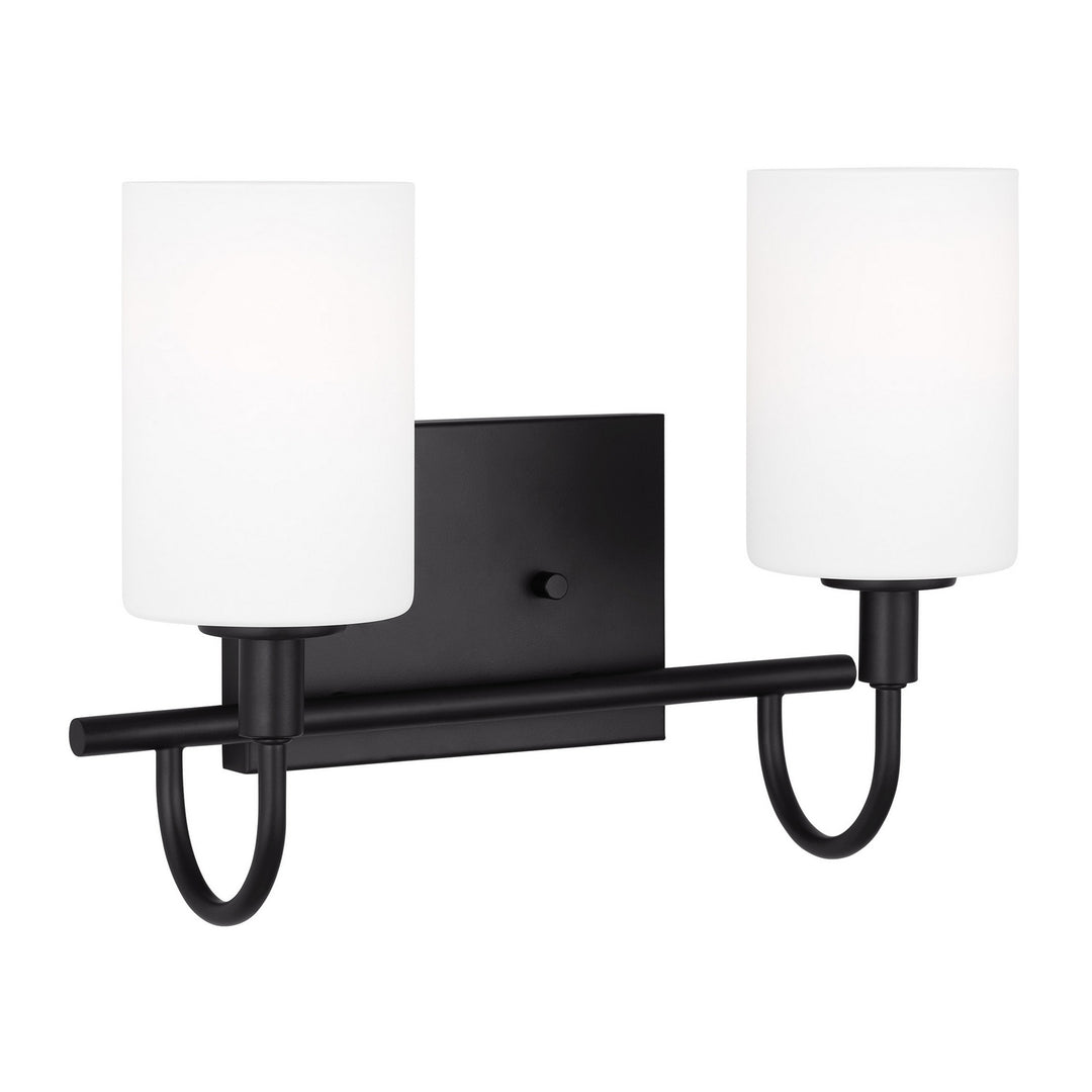 Visual Comfort Studio Oak Moore 4457102-112 Bath Vanity Light 14 in. wide - Midnight Black