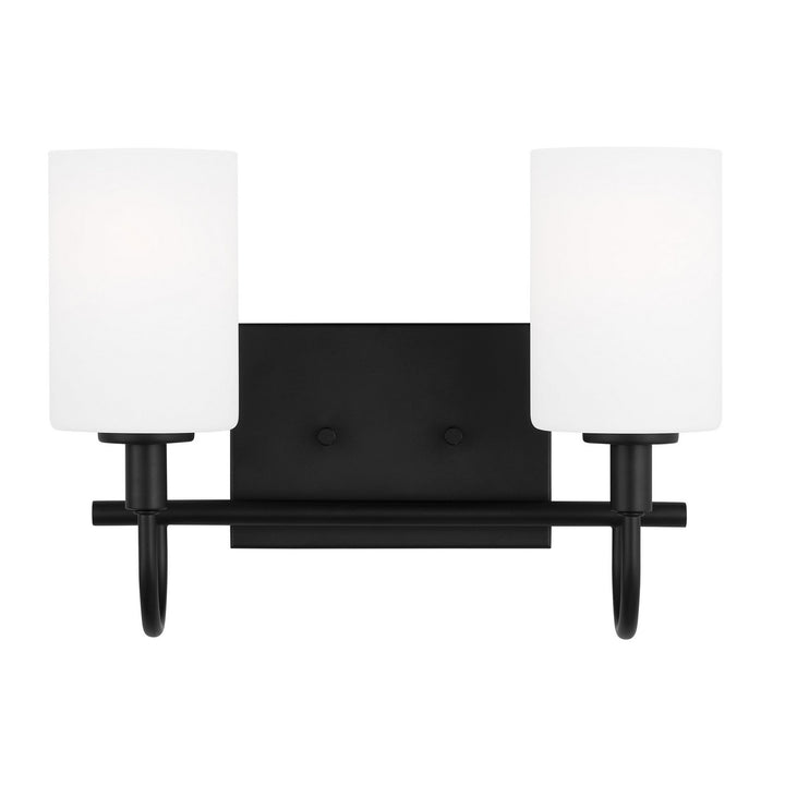 Visual Comfort Studio Oak Moore 4457102-112 Bath Vanity Light 14 in. wide - Midnight Black