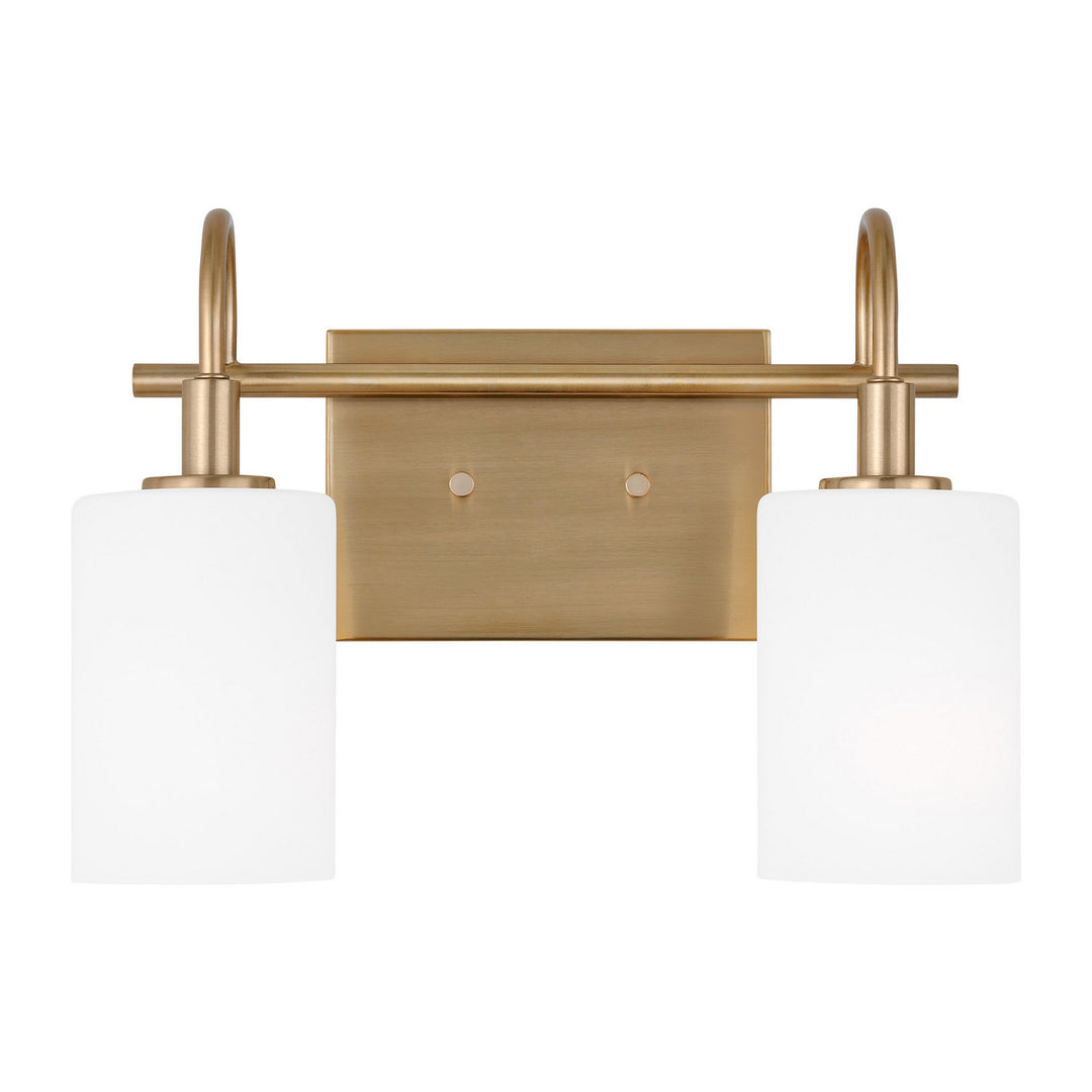 Visual Comfort Studio Oak Moore 4457102-848 Bath Vanity Light 14 in. wide - Satin Brass