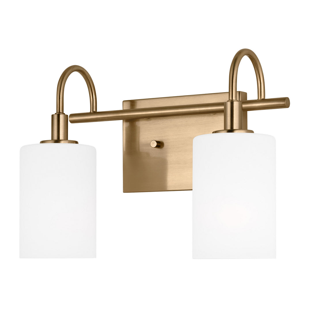 Visual Comfort Studio Oak Moore 4457102-848 Bath Vanity Light 14 in. wide - Satin Brass