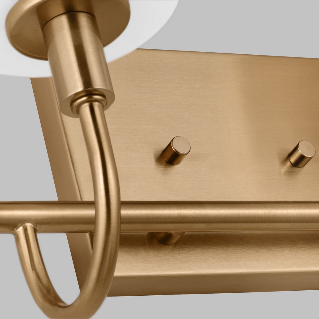Visual Comfort Studio Oak Moore 4457102-848 Bath Vanity Light 14 in. wide - Satin Brass