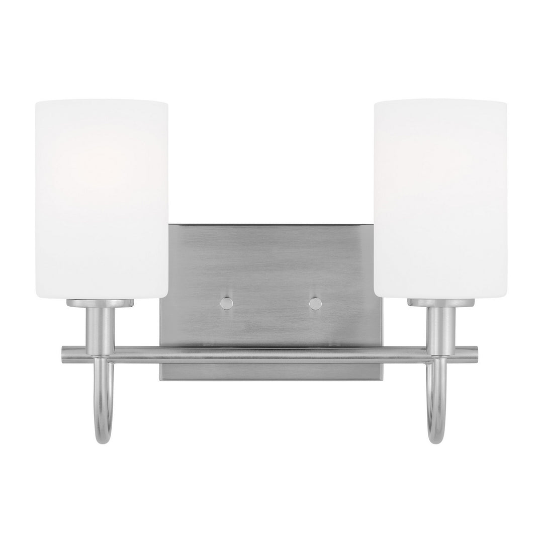 Visual Comfort Studio Oak Moore 4457102-962 Bath Vanity Light 14 in. wide - Brushed Nickel