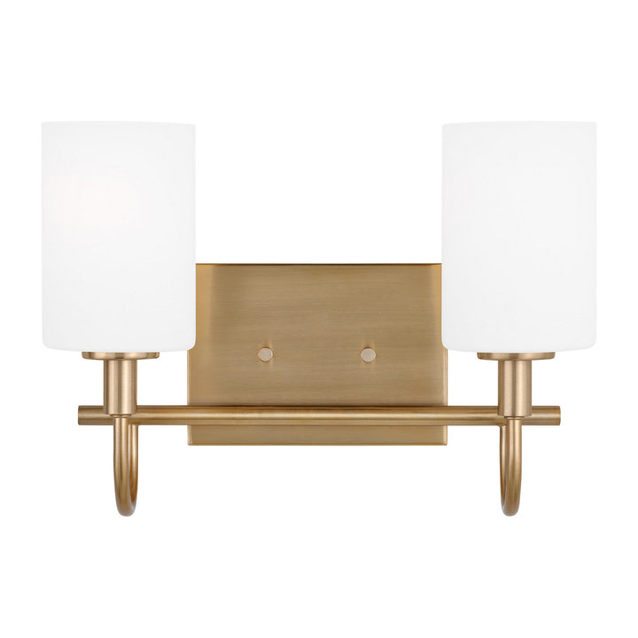 Visual Comfort Studio Oak Moore 4457102EN3-848 Bath Vanity Light 14 in. wide - Satin Brass