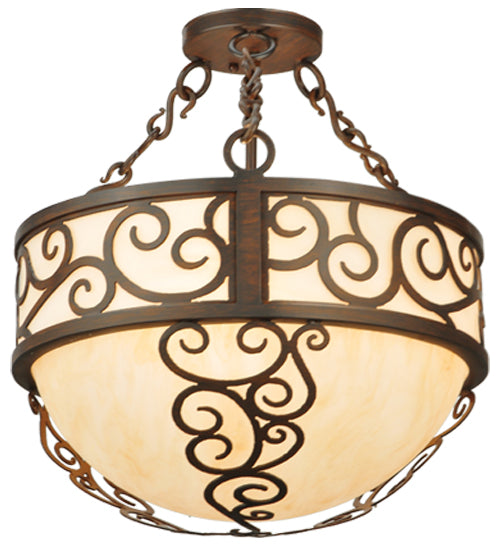 Meyda Tiffany Lilliana 127253 Ceiling Light - Red Rust