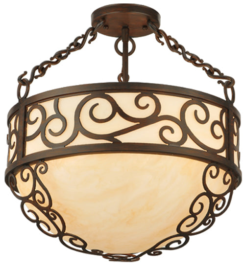 Meyda Tiffany Lilliana 127253 Ceiling Light - Red Rust