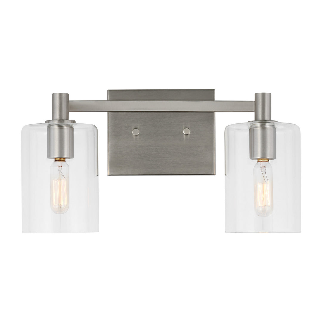 Visual Comfort Studio Fullton 4464202-962 Bath Vanity Light 15 in. wide - Brushed Nickel