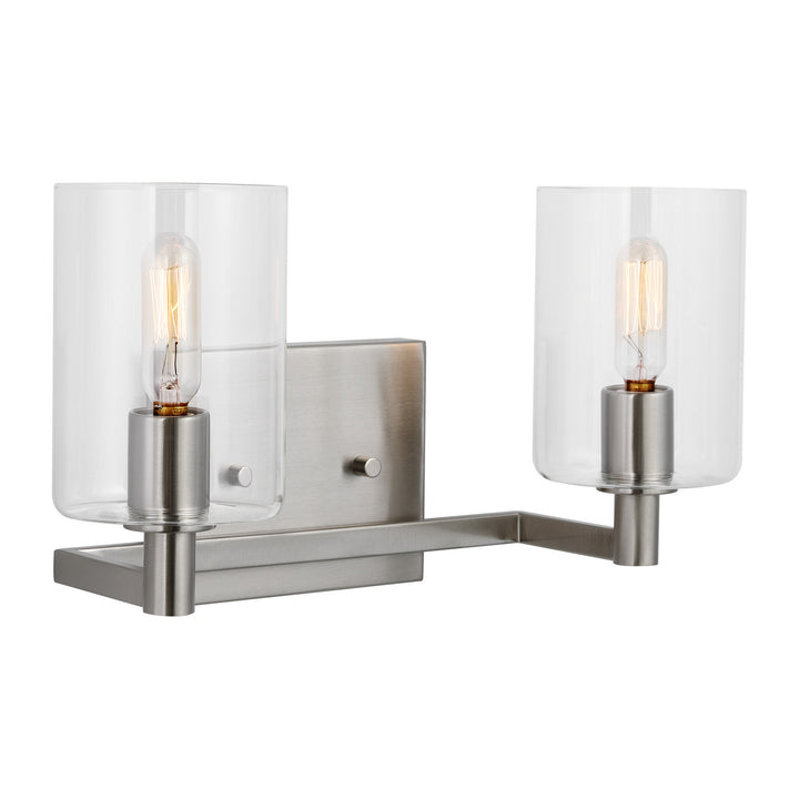 Visual Comfort Studio Fullton 4464202-962 Bath Vanity Light 15 in. wide - Brushed Nickel
