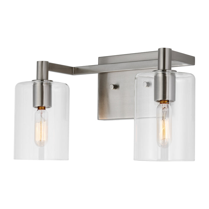 Visual Comfort Studio Fullton 4464202-962 Bath Vanity Light 15 in. wide - Brushed Nickel